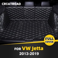 Auto Full Coverage Trunk Mat For VOLKSWAGEN VW Jetta 2013-2019 18 17 16 15 14 Car Boot Cover Pad Interior Protector Accessories