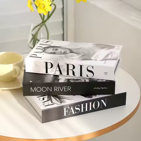 3Pcs Fashion Fake Books Living Room Decoration Designer Books Coffee Table Ornaments Club Hotel Room