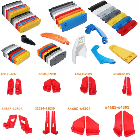 Panel Plate Flat Curved Technical Parts Mechanical Car Bricks Building Block Assembles Particles 647