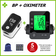 Digital Blood Pressure Monitor BP Monitor Digital Big Screen & LED Portable Fingertip Pulse Oximeter