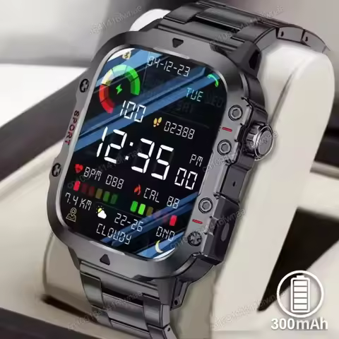 New Military Smart Watch Men IP67 3ATM Waterproof Outdoor Sport Fitness Tracker Health Monitor 1.44I