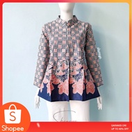 Women's Tops Work Blouses Peplum Work Batik Women's Tops Work Blouses Morning Afternoon Batik Women'