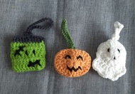萬聖節 掛飾 糖果包 Halloween trick or treat 鈎織 南瓜 科學怪人 幽靈