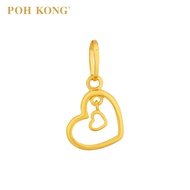 POH KONG 916/22K Gold Classic Double Hearts Pendant