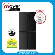 Mayer 466L Multi-Door Frost Bottom Freezer Fridge MMFF480BI FREE RF Vacuum Containers