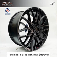 【Installation Available】ORIGINAL ADVANTI MD046 18 INCH 18X8 5X114 ET45 TBK1FD1 READY STOCK SPORT RIM