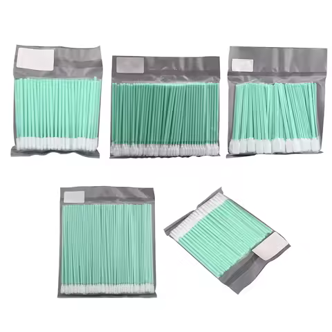 100pcs/Bag Nonwoven Cotton Swab Dust-proof Cleaning Q-tips Strong Absorbent Fiber Laser Machine Focu