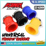 KINGDRAG KING DRAG THROTTLE BODY AIR HOSE UNIVERSAL TRUMPET TROMPET VELOCITY RUBBER GETAH 32MM-42MM 