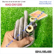 Stainless steel toilet spray hose 1.2m long KAG-DXI1200, 120cm soft water supply shower hose with D2