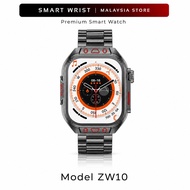 【 Premium】ZW10 Max Smart Watch with 2 Straps 2.01inch Big Screen Wireless Charging Rotary Button Fla