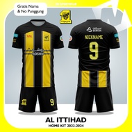 Al Ittihad Home Black Yellow 2023/2024 Latest Supporter Jersey Suit
