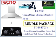 TECNO HOOD AND HOB BUNDLE PACKAGE FOR ( KA 2038 &amp; T 3388TGSV ) / FREE EXPRESS DELIVERY
