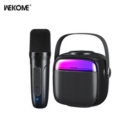 Loa bluetooth karaoke mini kèm micro WEKOME D43 đèn LED âm thanh sống động thiết kế nhỏ gọn - Happy 