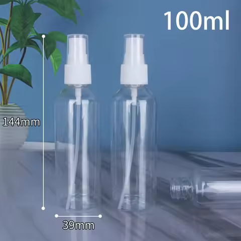 20/50/100pcs 20ml 30ml 50ml 60ml 100ml Mist Spray Bottles Empty Clear Plastic Atomizer Alcohol Perfu