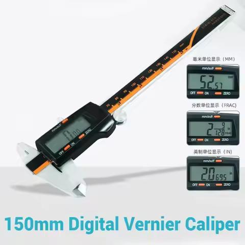 New Electronic Digital Display Vernier Caliper 50mm Digital Vernier Caliper Fractions/Inch/Metric Co