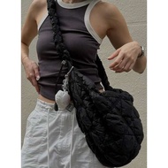 sling bag puffer bag 【Super Dumpling Bag】Cloud Pleats Large Capacity Large Dumpling Bag Crossbody Bag Women's Size 39*25*15