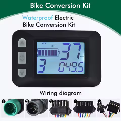 UART2 P9 LCD Display Dashboard LCD Display Meter LCD Screen 24V 36V 48V 60V Electric Bike Meter For 