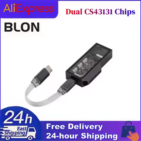 BLON V1 Portable DAC/AMP HIFI Dual CS43131 Chips with Versatile Output Ports High-Quality Wiring Fre