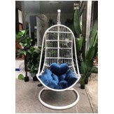 Single swing with rattan tail (with cushion included, customer can choose mattress color)
