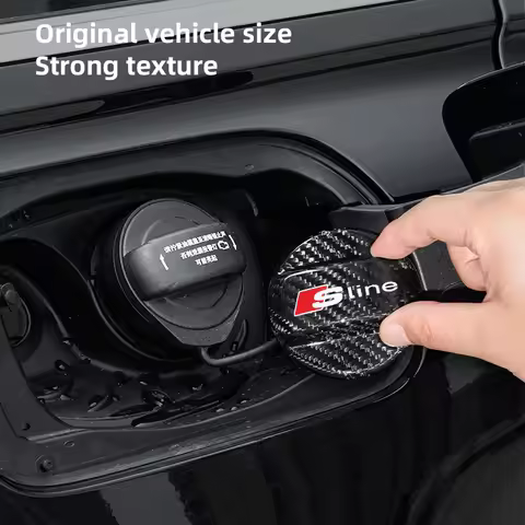 Carbon Fibre Fuel Cap Fuel Tank Decorative Protection Cover For Audi Sline A1 A2 A3 A4 A5 A6 A7 A8 Q
