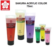 สีอะคริลิค sakura (ซากุระ) Sakura Acrylic Color 75ml.