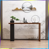 Solid wood entrance foyer table, foyer cabinet, Zen offering table, wall-mounted long table, end vie