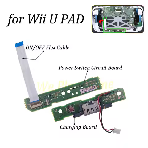 1/5/10PCS Original Power Switch ON/OFF Circuit Board With Flex Cable for Wii U PAD Game Console Char