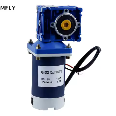 New Arrival 5D300GD-RV40 DC12V / 24V 300W 9A DC Gear Motor Worm Gear Gearbox High Torque Gear Motor 