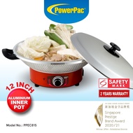 Powerpac Electric Wok, Steamboat, Multi Cooker 12 Inch (PPEC815)