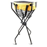 [tenlzsp0bc] Pickleball Hopper Basket Portable Rolling Ball Carrier Tennis Ball Hopper Carrier Wheel