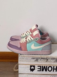Jordan Air Jordan 1 low se "champagne" 男女同款 粉紅紫綠 馬卡龍