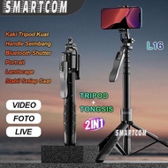 Smartcom Tripod Tongsis L16 Bluetooth Hand Stabilizer Hp Gopro Camera