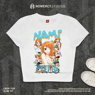 KATUN NORACY.STUDIOS - NAMI ONE PIECE CROP TOP | ROCK MUSIC METAL BAND | GRUNGE CROPTOP WHITE SKENA 