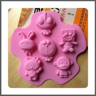 Cetakan Silikon coklat puding agar-agar karakter kartun Hello Kitty Doraemon SpongeBob Ultraman