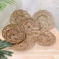 (Rattanvintage)🔥 Piring Lidi Anyaman Pinggan | Rattan Lidi Woven Food Plate | Lidi Kelapa Tray | Kra