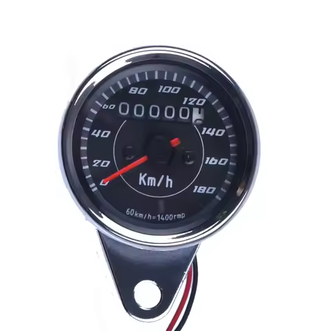New Universal Motorcycle Speedometer Meter Double Color LED Light Odometer speed meter gauge Miles F