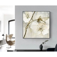 frame botanic flower printing canvas made in Malaysia(60cmx60cm / 90cmx90cm )