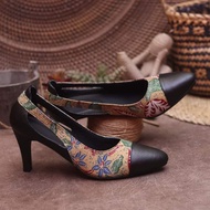 7 CM HEELS, ULOS WOVEN HEELS, ETHNIC HEELS, ULOS SHOES, ETHNIC SHOES, PARTY SHOES