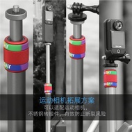 Motorcycle Flagpole Extended Sports Camera Bracket with Retractable Motorcycle Bike Warning Light