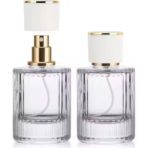 30/50/100ML Travel Spray Bottle Refillable Round Glass Perfume Spray Bottles Empty Atomizer Vintage 