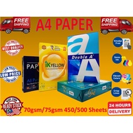 A5 Size IK Yellow Copy Paper 75gsm 1000 Sheets