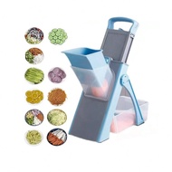 1pc Multifunctional Folding Manual Food Slicer With 4 Cutting Modes, Vegetable Chopper With Containe