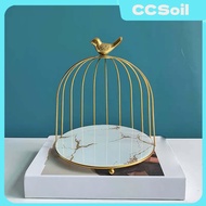 CCSoil กรงนกชั้นวางน้ำหอมลิปสติกที่เก็บที่วางคัพเค้กโต๊ะชั้นวางของตกแต่งเครื่องประดับ
