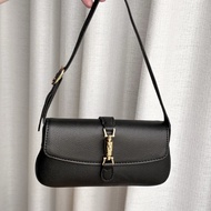 AHLE l Canvas Bag Small Size Shoulder Messenger Bag Fashion Single Hardware Lock Bag Underarm Bag Ge