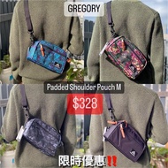 🇰🇷韓國直送 Gregory Padded Shoulder Pouch M Crossbody Bag 熱賣綠花藍花黑花斜孭袋