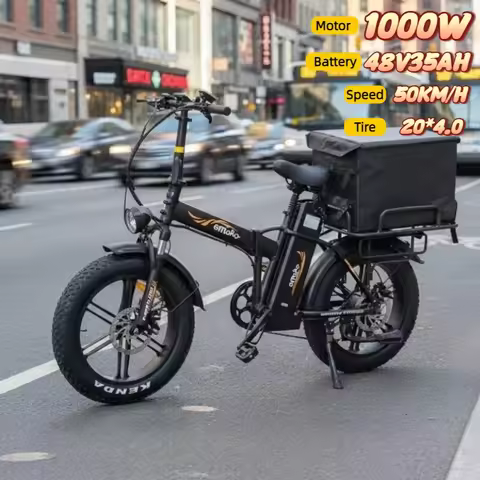 Electric bike EMOKO C94 1000W motor 48V35AH battery 20-inch fat tire mountain e-bike 7-speed foldabl