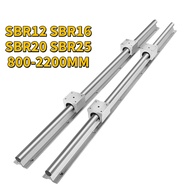 VEVOR 2PCS Linear Guide Rails SBR12 SBR16 SBR20 SBR25 300-2200mm & 4PCS UU Bearing Blocks Smooth Mot