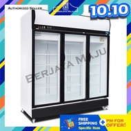 Snow 1414L 3 Door Upright Chiller LY1500BBC-HB (Black) (Heater Glass Door)