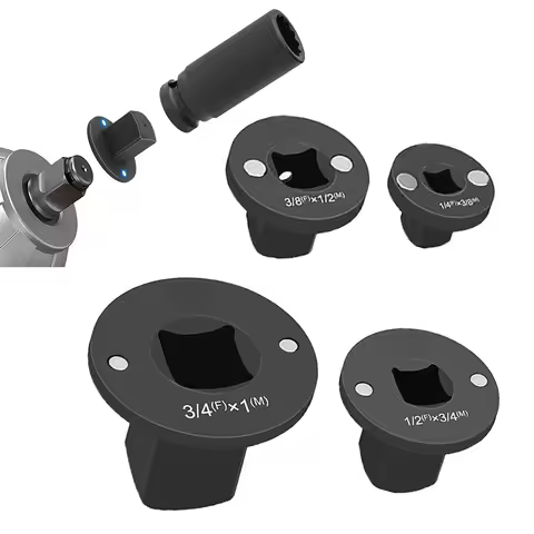 1pc Low Profile For Impact Driver Socket Adapter 3/4 To 1in 1/2 To 3/4 3/8 To 1/2 Socket Adapter Pow