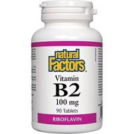 美国直邮Natural Factors 维生素B2核黄素100mg*90片6.25